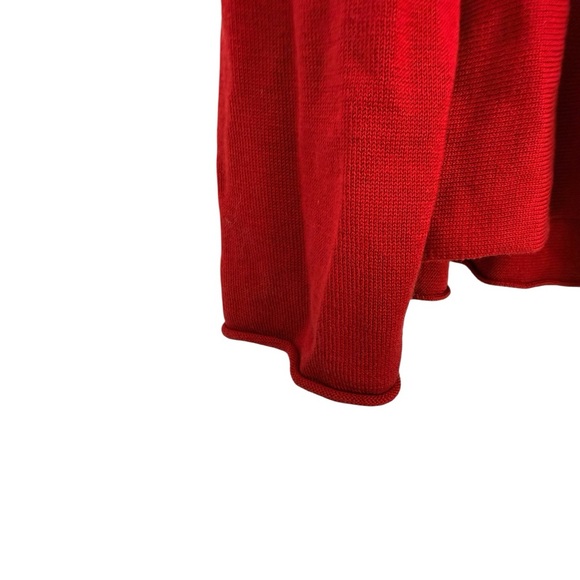 Eileen Fisher Vibrant Red Cardigan - Picture 5 of 6